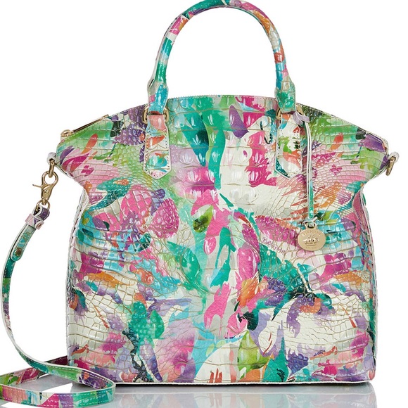 👜NWT!! HARD TO FIND DESIGN! Gorgeous Brahmin Large Duxbury Satchel in Daylily! - Picture 5 of 16